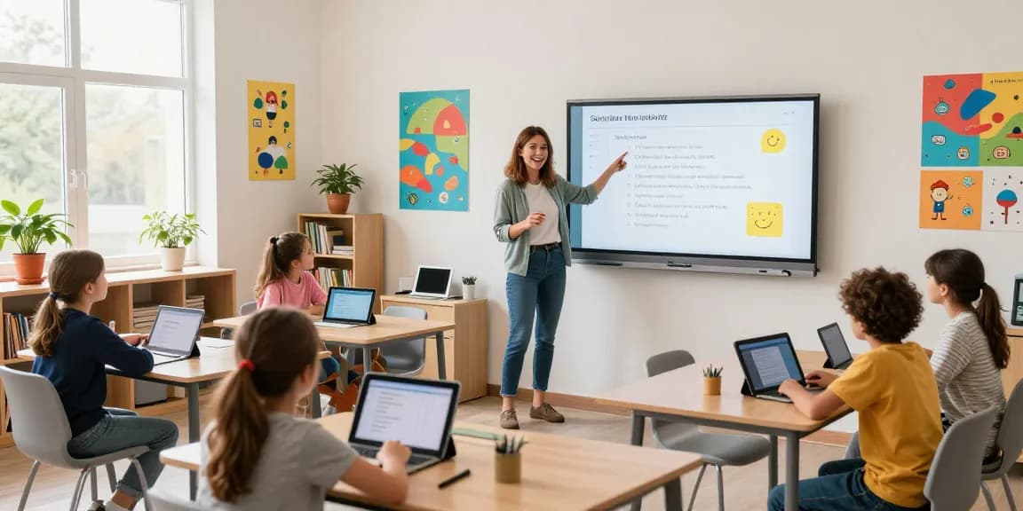 Online teacher planner EMStudio enhances classroom management with interactive tools for teachers.