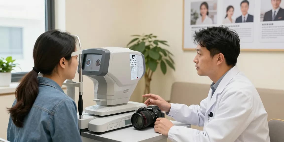 Patient consultation at SNU Eye Clinic, showcasing advanced vision correction techniques for eye care.