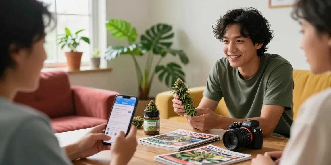 Engaging cannabis enthusiasts in Canna City Telegram discussion, showcasing uk weed telegram interactions.