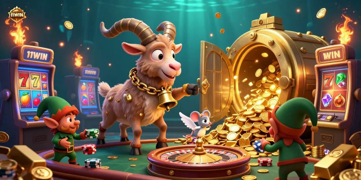 Experience thrilling gameplay at 11WIN's festive casino with Krampus, elves, and treasure-filled excitement!