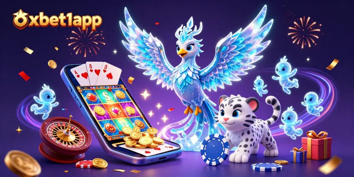 Experience top-tier gaming action with oxbet1app, where a vibrant ice phoenix and sparkling casino elements unite!