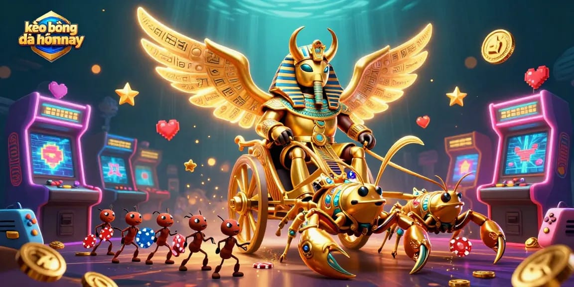 Experience kèo bóng đá hôm nay with exciting bets and glowing gold elements in a rich casino scene.