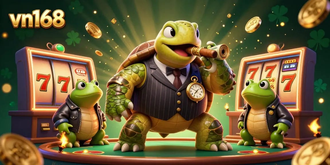 Experience thrilling wins at vn168 with classic slot reels and jackpot excitement illuminated by vibrant casino lights.