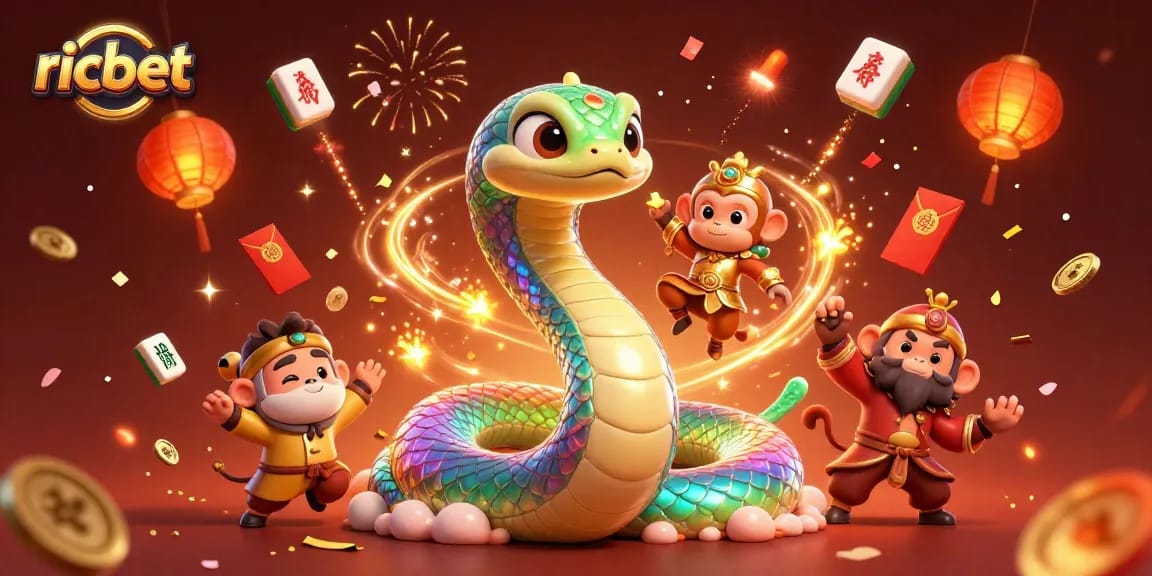 Experience vibrant winning moments at Ricbet with this colorful casino-inspired illustration.