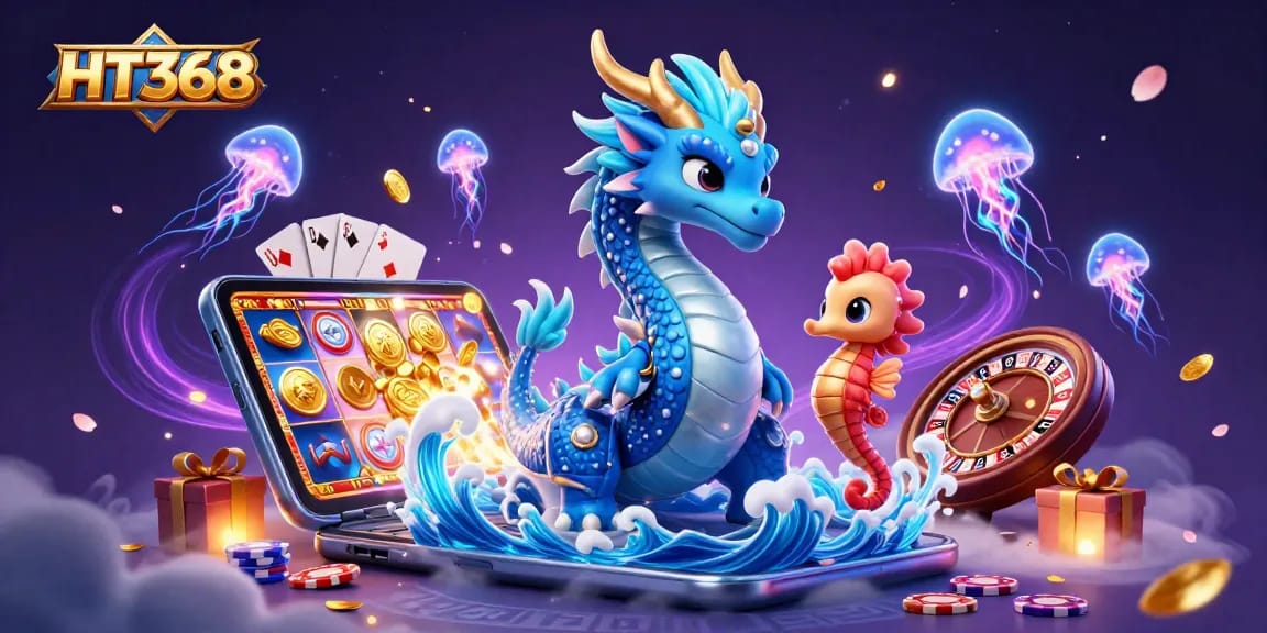 HT368 players enjoy vibrant online gaming with dragons, knights, and dazzling casino elements