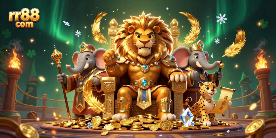Experience thrilling betting action at rr88 com with a vibrant scene featuring royal figures and rich casino elements.