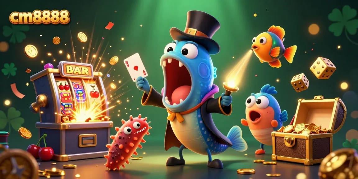 Experience the magic of cm8888 with a dazzling 3D illustration of a deep-sea casino adventure featuring enchanting underwater characters.