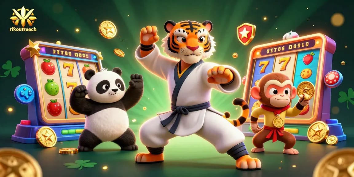 Engage with the exciting rfkoutreach casino experience, as a kung fu tiger master leads with techniques and charm amidst vibrant slot symbols.