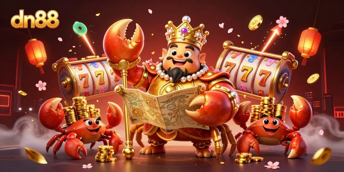 Experience thrilling gaming at dn88 with a vibrant scene of spinning slots and dynamic casino elements.