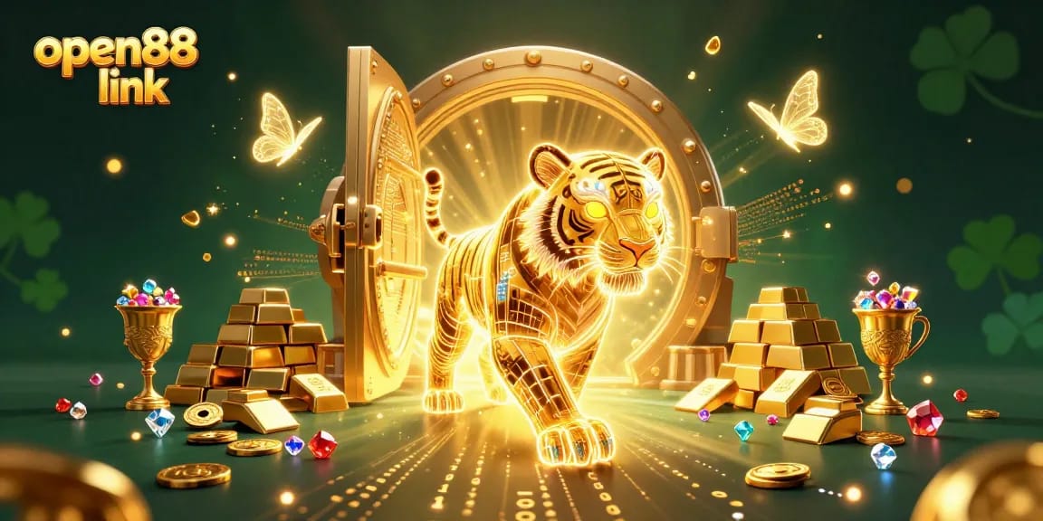Experience the thrill of gaming with open88 link in this vibrant casino scene filled with treasures and excitement.