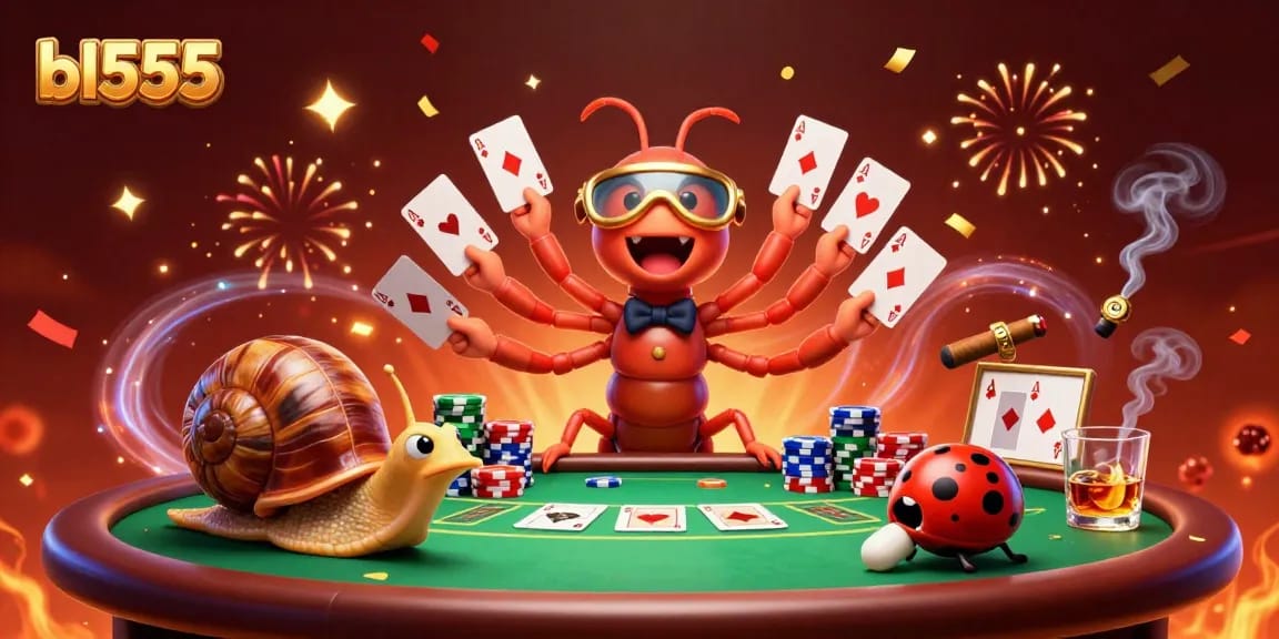 Enjoy thrilling moments at bl555 with a millipede dealer and colorful poker chaos.