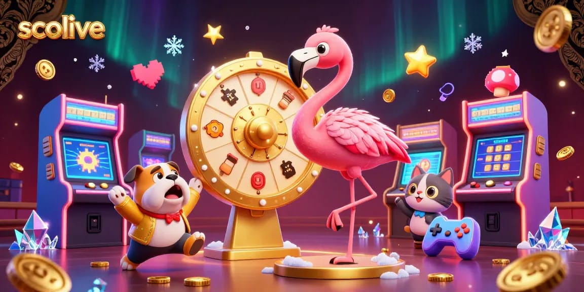 Socolive offers live football streaming through an exciting cartoon scene with vibrant gaming elements.