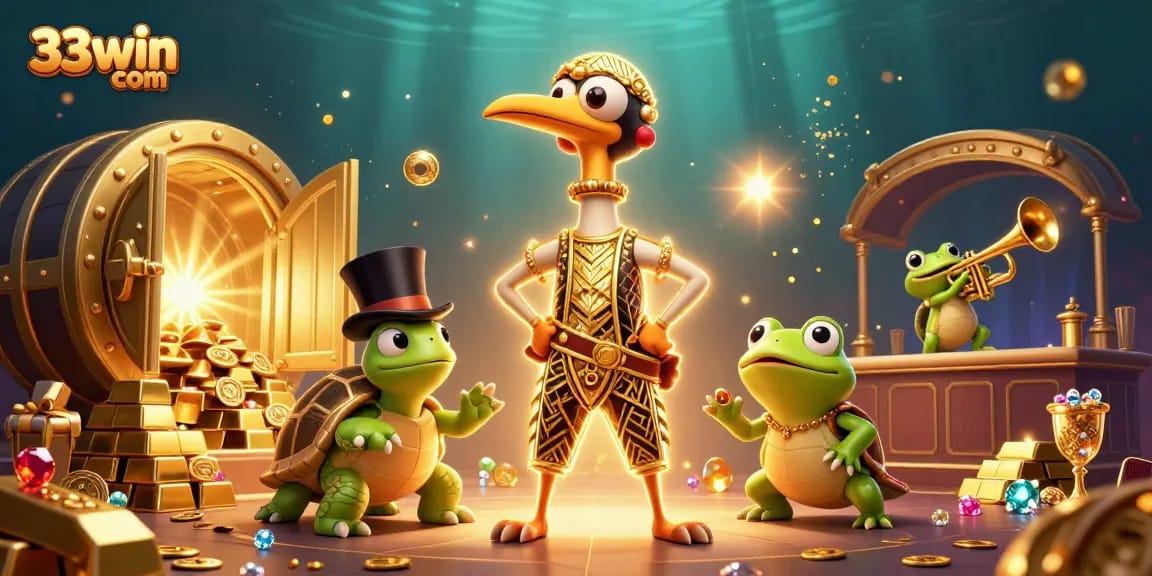Experience the excitement at 33win com with vibrant characters and rich casino treasures!