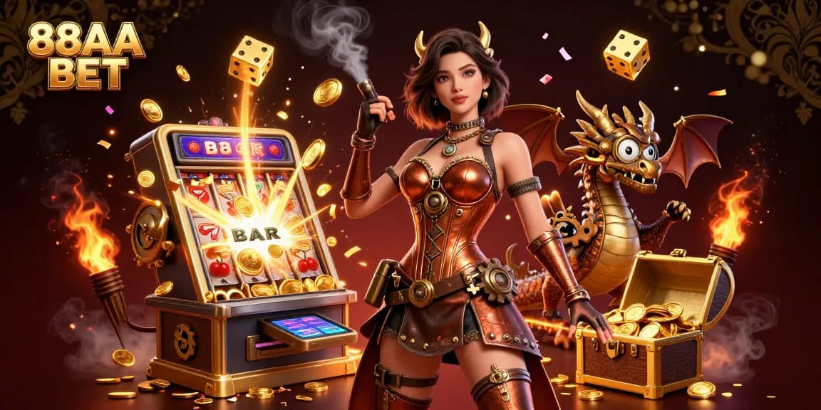 Play and win with the captivating 88AA BET jackpot explosion amid vibrant casino excitement.