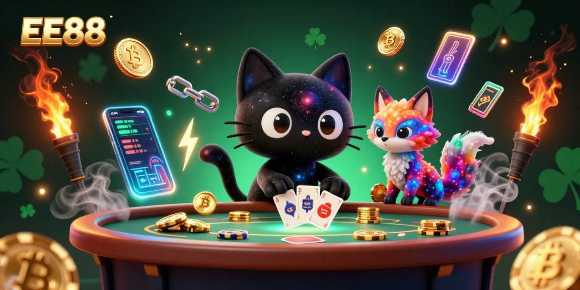 Engage in thrilling gaming adventures at EE88's cosmic casino with colorful characters and excitement.