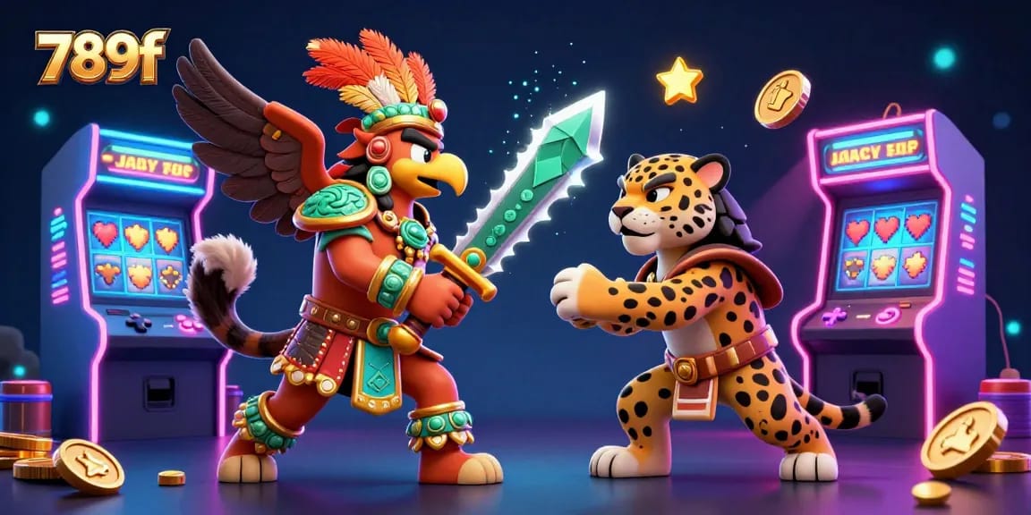 Engage with thrilling cockfighting action at 789f, featuring fierce warriors and dynamic game elements.