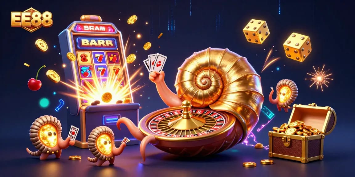 Engage with thrilling EE88 casino adventures featuring a giant nautilus roulette.
