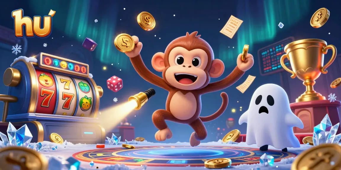 Experience exciting gameplay at hu with the mischievous ghost amidst a vibrant casino setting.