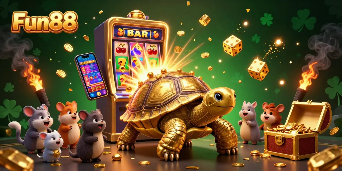 Engage in thrilling fun with Fun88's vibrant 3D casino scene featuring jackpot delights.