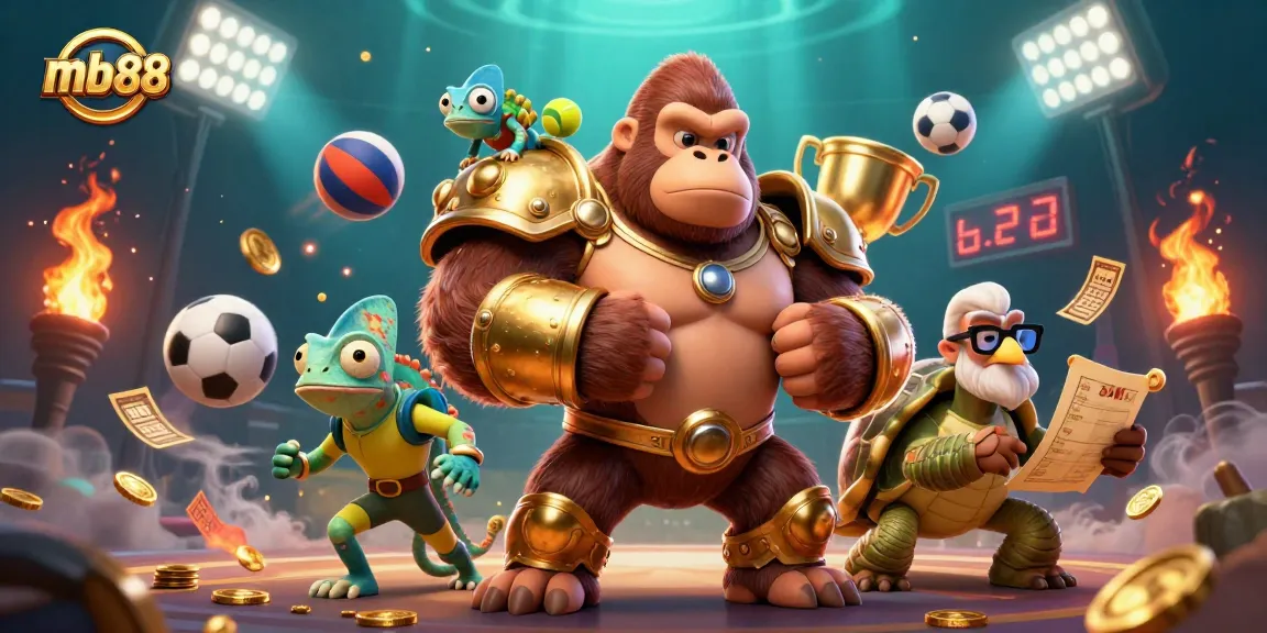 Experience thrilling action with mb88 as a powerful gorilla, chameleon, and wise tortoise explore dynamic betting.