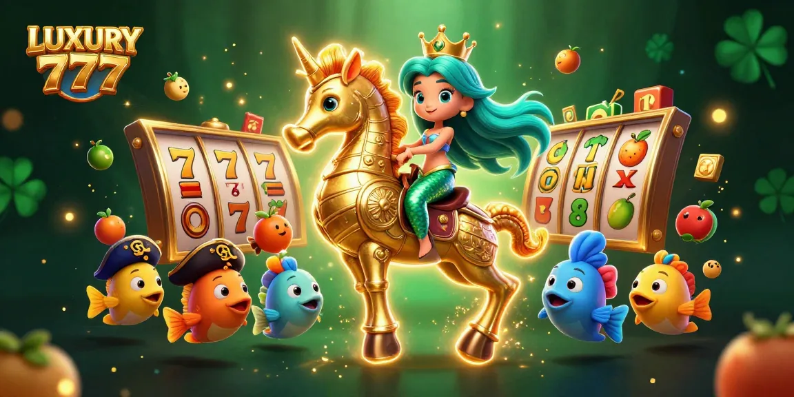 LUXURY 777 membawa pemain merasakan keajaiban kasino dengan putri duyung dan elemen slot yang menggiurkan.