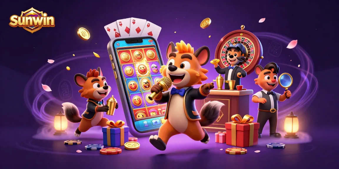 sunwin hyenas deliver laughs while showcasing vibrant casino elements, creating a lively atmosphere