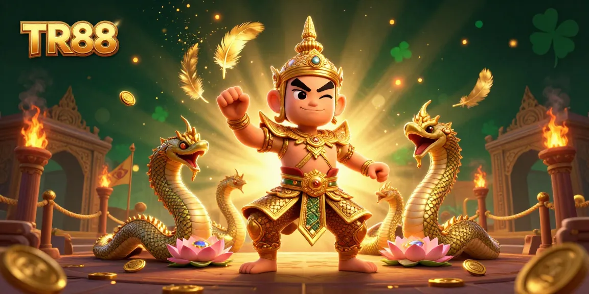Experience the excitement of TR88 with a dynamic illustration of its gambling world, showcasing engaging characters and game elements.