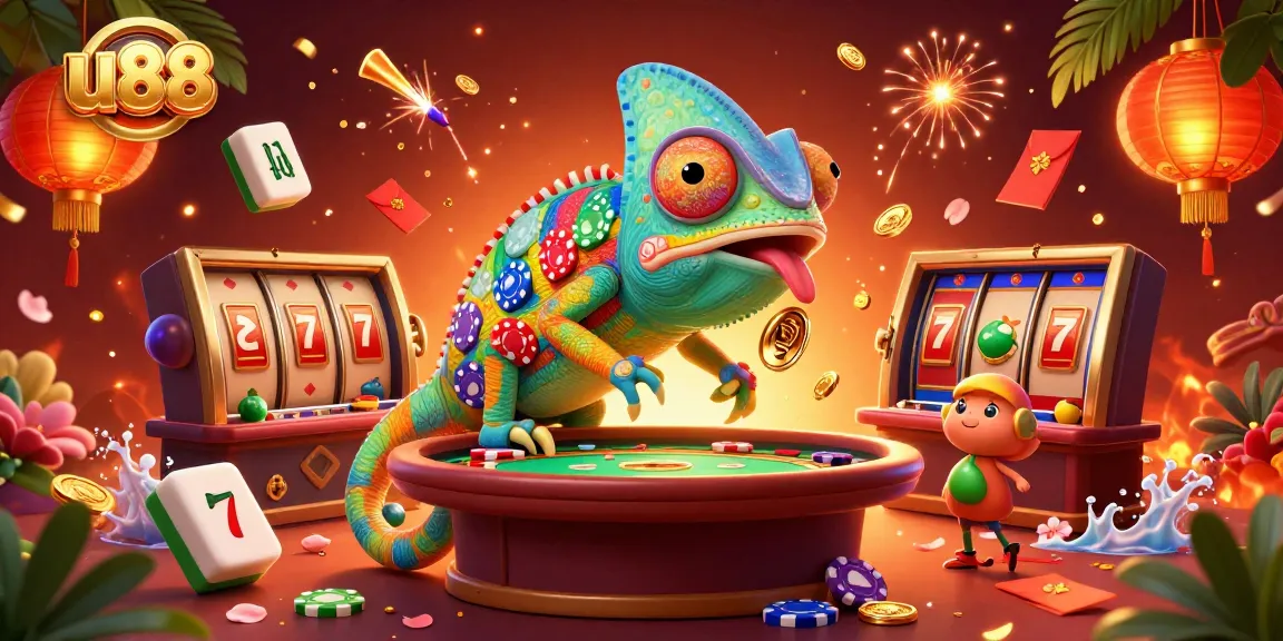 Win big at u88 with vibrant casinos scenes featuring dynamic chameleon and golden rewards.
