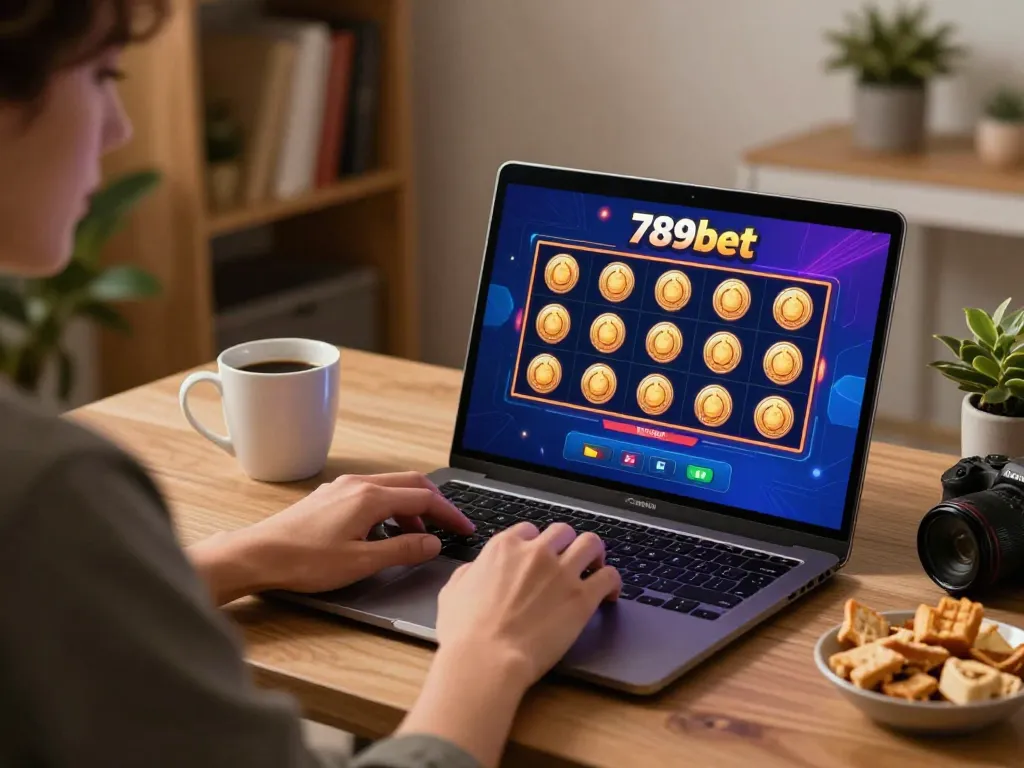 Engaging online gaming moment on 789bet platform, showcasing a player enjoying a live slot game.