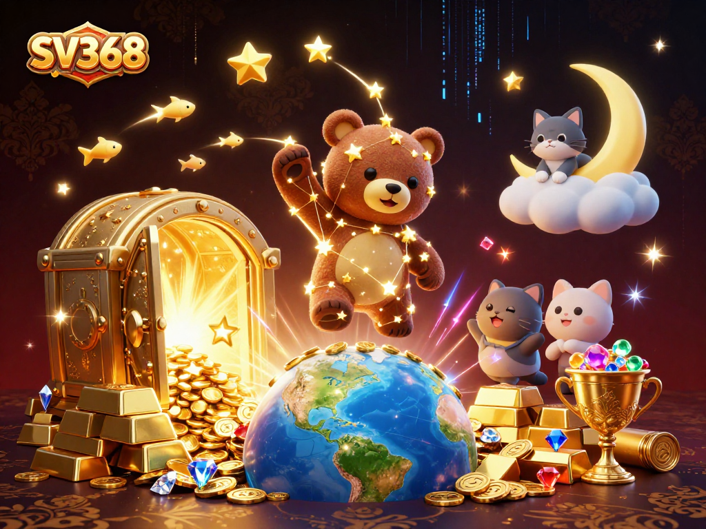 Experience the thrill of SV368 with the constellation bear collecting coins and treasures!