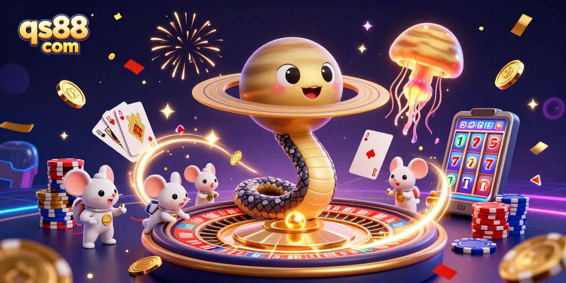 Experience the excitement of qs88 com with vibrant casino elements and energetic characters.