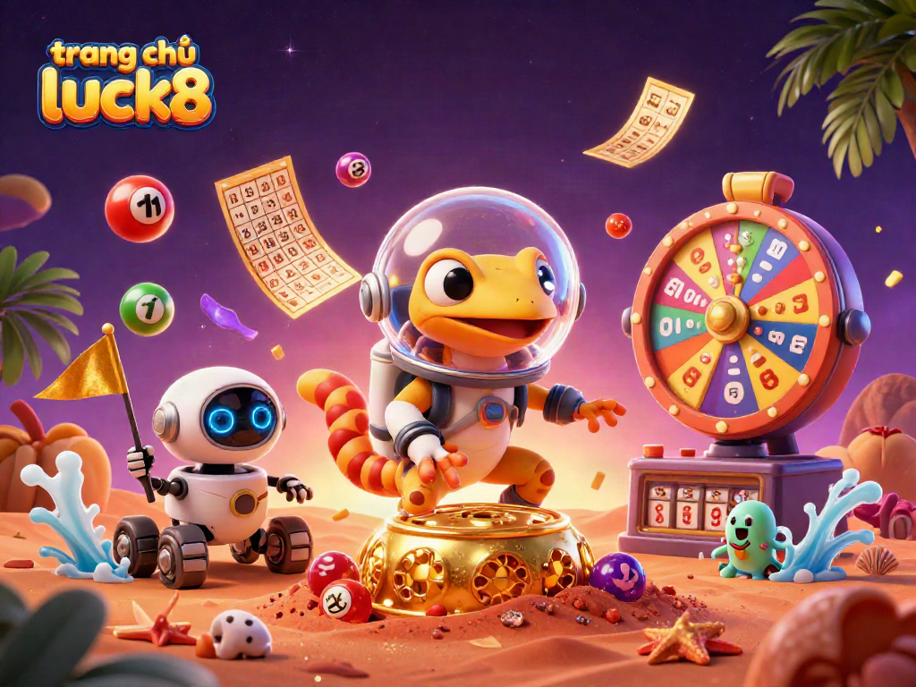 Bet on trang chủ luck8 with an exciting Martian gecko discovering a golden casino.