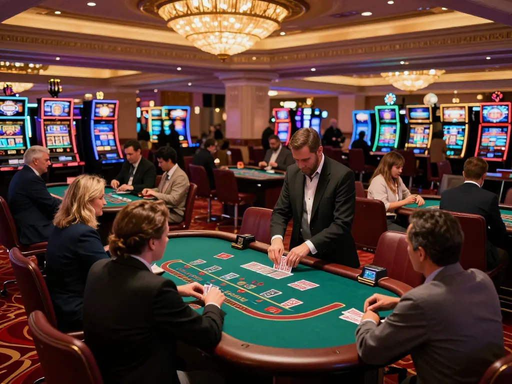 Dynamic blackjack action at https://va88.now/ with players engaged in a lively casino atmosphere