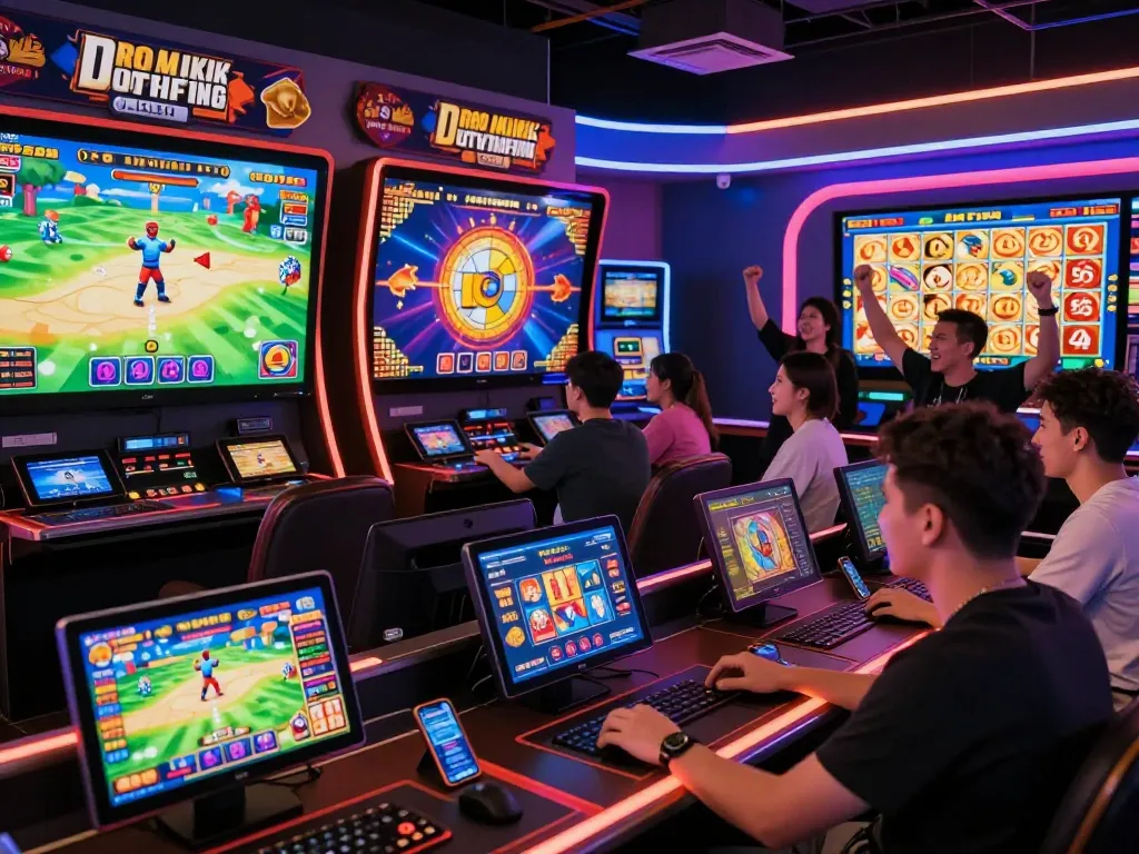Engaged players at TR88 online casino, immersed in vibrant gaming experiences, showcasing diverse games and user-friendly interface.