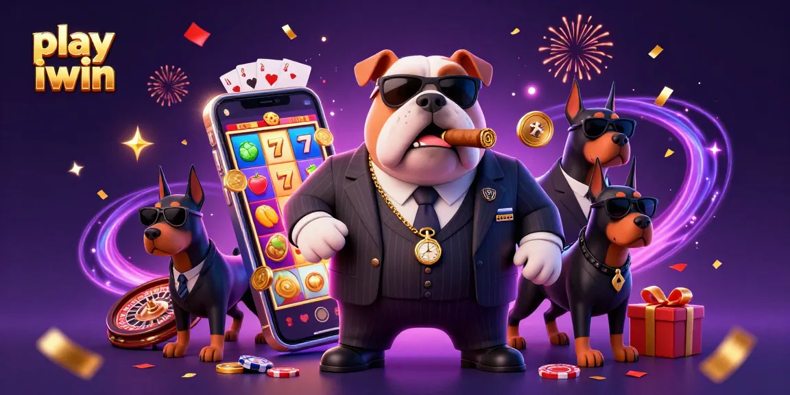 Engage with the excitement as you play iwin, featuring a cartoon bulldog boss and casino elements!