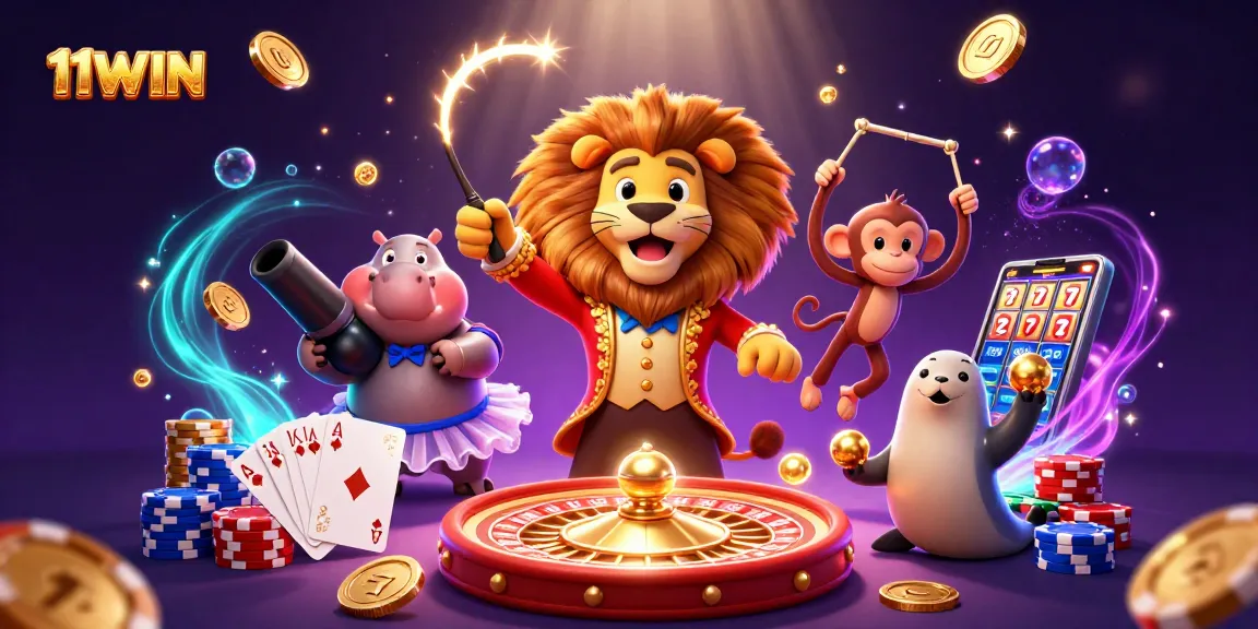 Experience thrilling gaming excitement at 11WIN with vibrant casino characters and rich graphics.
