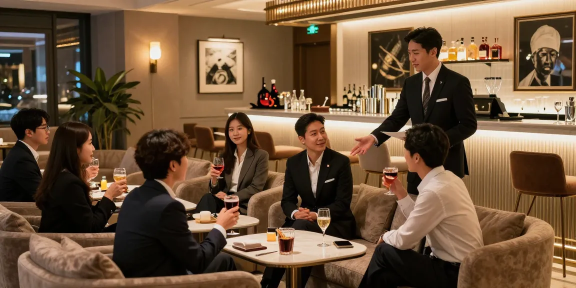 강남 쩜오에서 편안한 분위기 속에 즐거운 대화를 나누는 모습