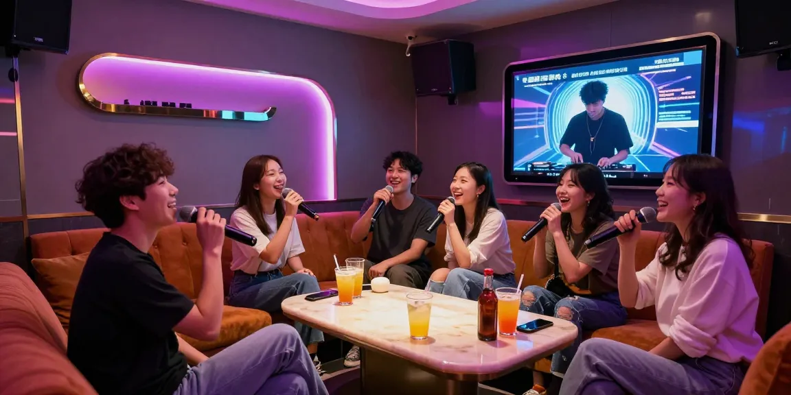 인천쓰리노에서 즐거운 노래와 음료를 함께 하는 친구들 모습