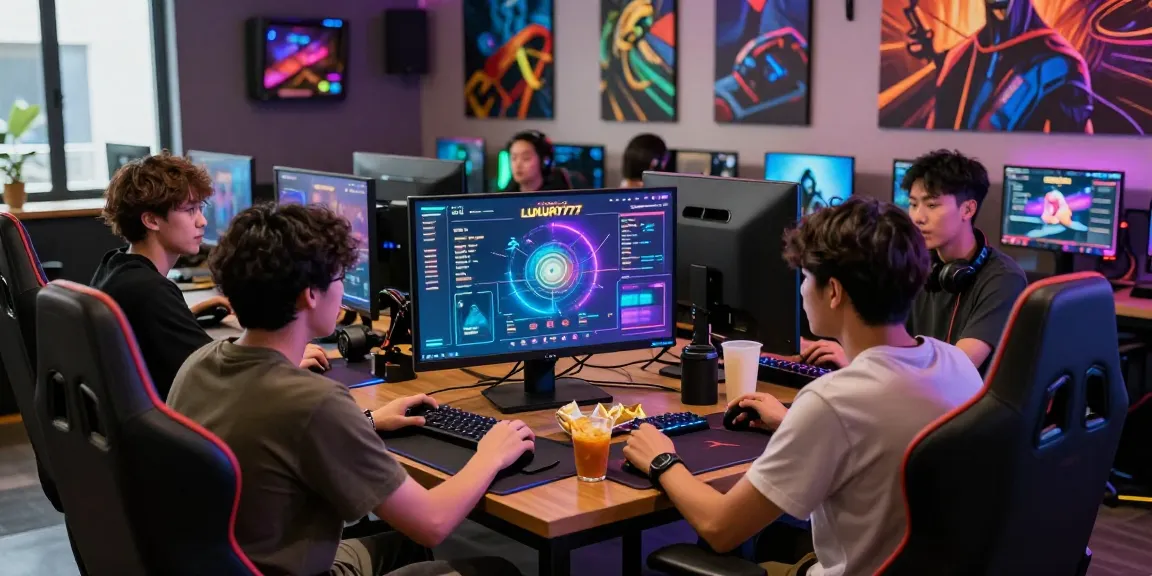 Pengalaman bermain game seru dengan Login LUXURY777 di lounge modern.