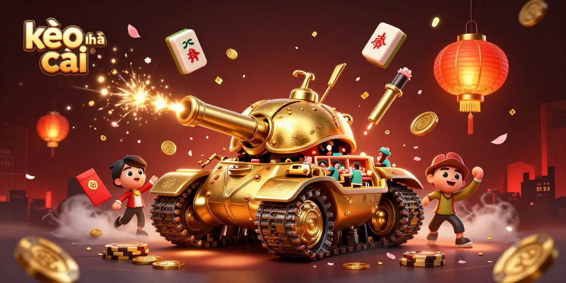Experience kèo nhà cái in a stunning 3D casino world with golden beetle tank and vibrant elements.
