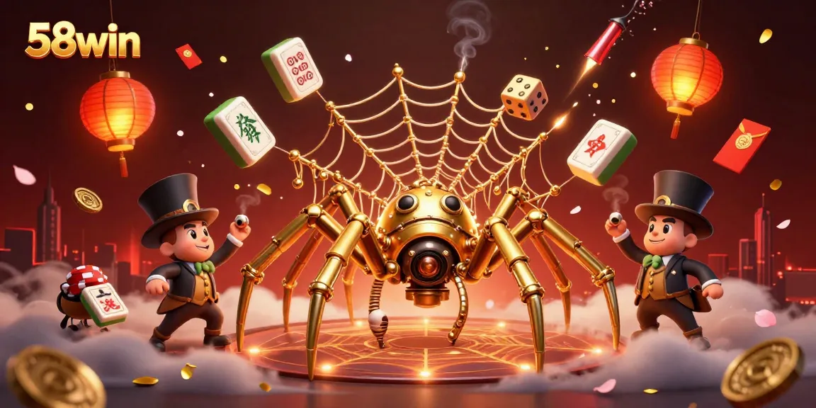 Experience thrilling game action at 58win with a vibrant, detailed 3D gambling scene.