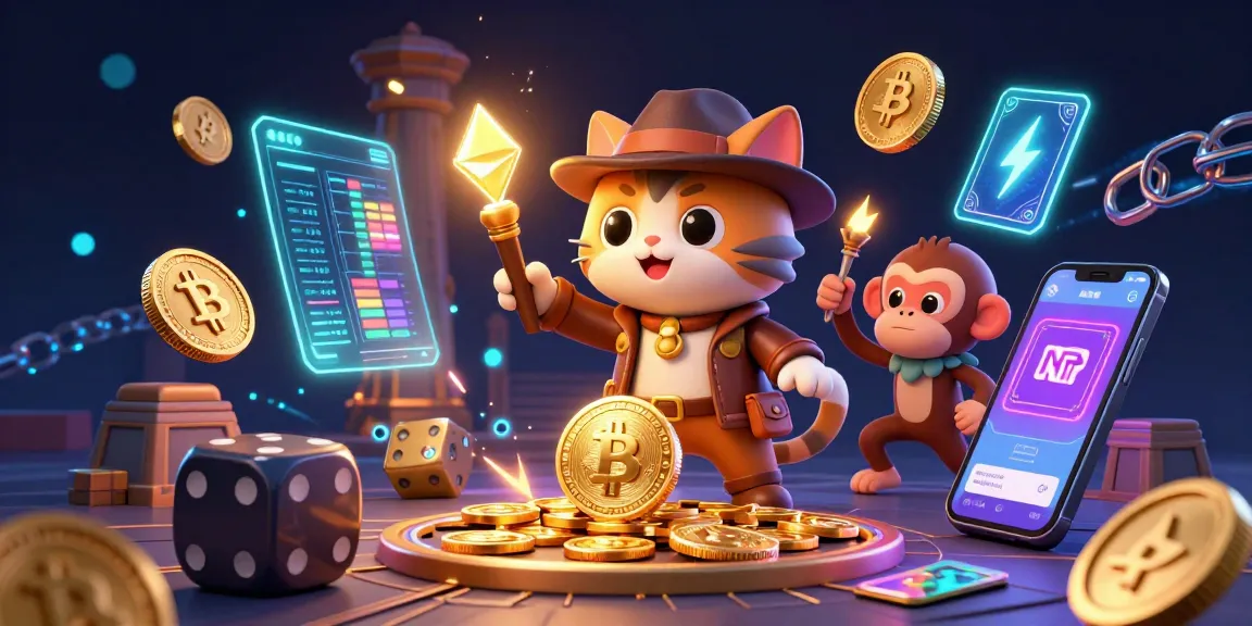 Experience efisiensi layanan digital in a vibrant casino-themed 3D illustration of animated characters uncovering treasures.