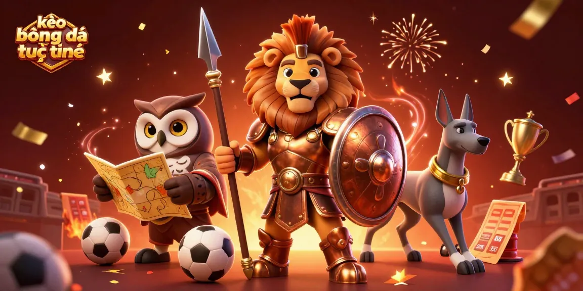 Betting strategies with kèo bóng đá trực tuyến illustrated alongside characters in a lively casino atmosphere.