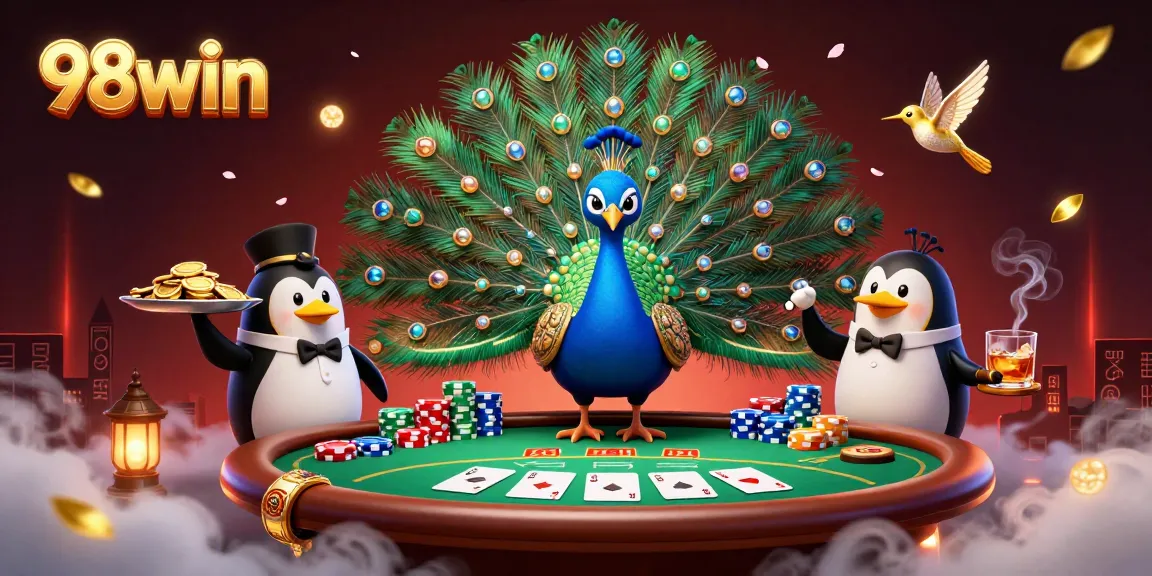 Experience thrilling gambling with 98win in a vibrant casino scene filled with excitement.