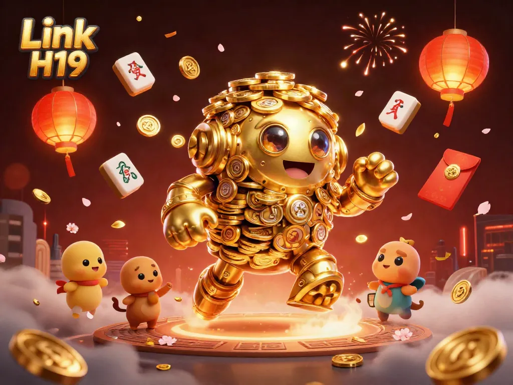 Experience the thrill of Link H19 with dynamic casino elements and vibrant characters.