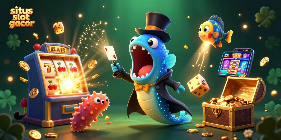 Engage in thrilling jackpots at situs slot gacor with vibrant 3D casino illustration showcasing exciting games.