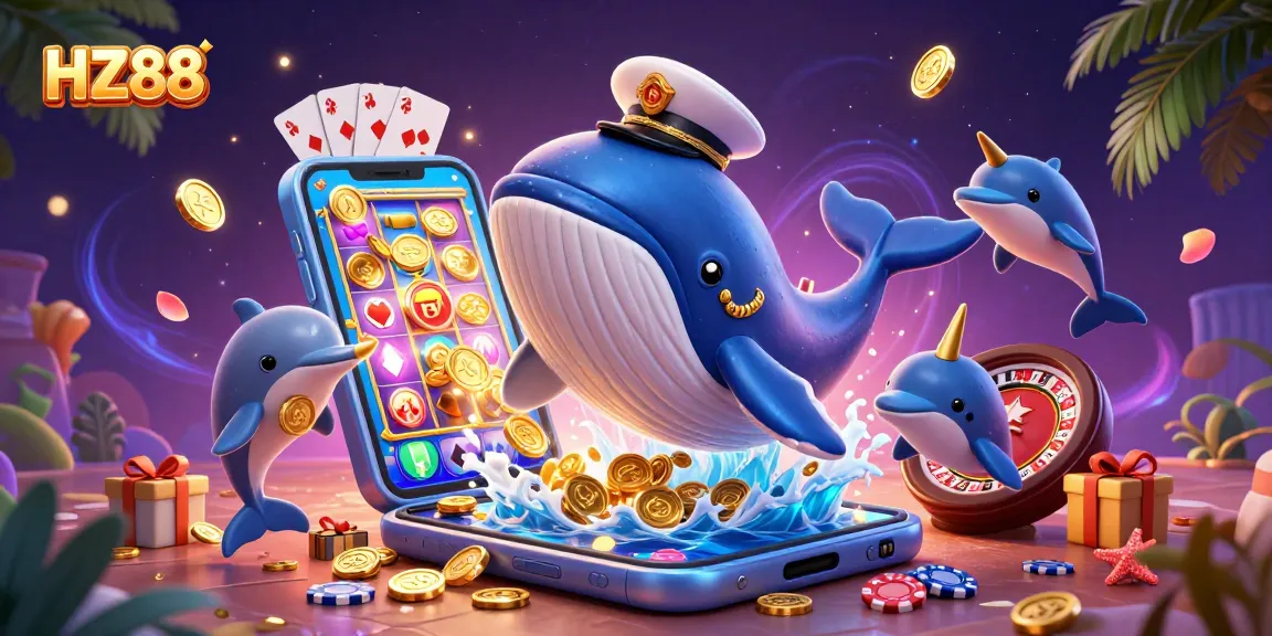 Experience winning opportunities with HZ88 in a vibrant 3D casino scene rich in games and excitement.