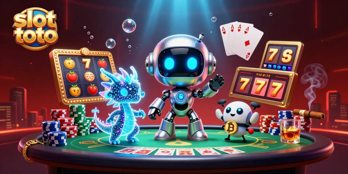 Catch the excitement of slot toto gameplay with vibrant characters and casino elements glowing.