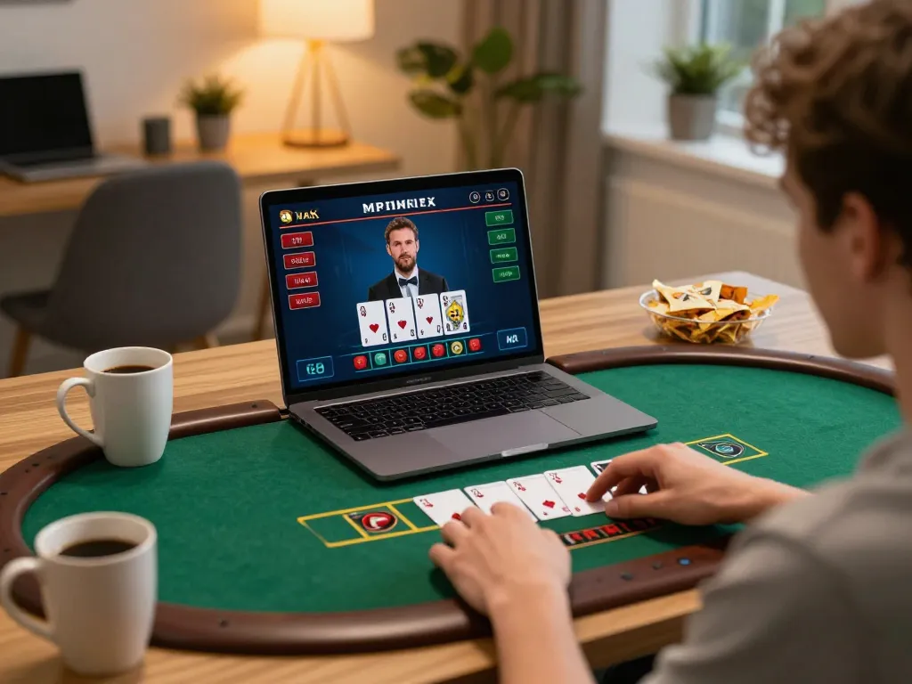 Explore engaging gameplay at 27G with a live dealer blackjack session from a cozy home setup.