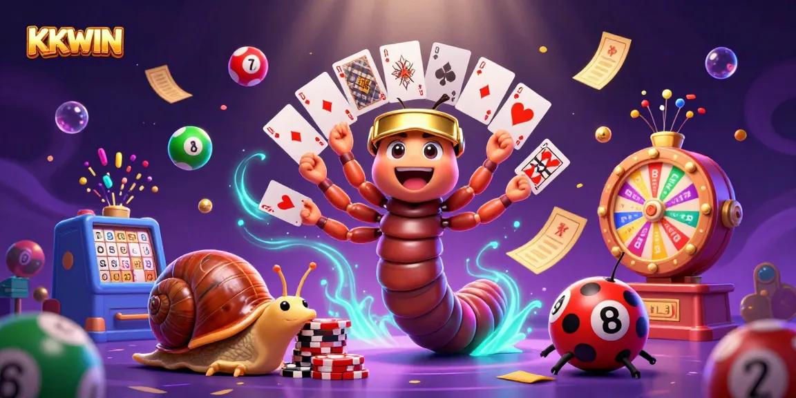 Join the fun at KKWIN with a vibrant scene of lively characters and dynamic gambling elements in a casino setting.